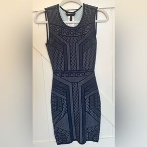 BCBG MAX AZRIA Stefanie Navy Combo Bodycon Dress - XS - Excellent Condition